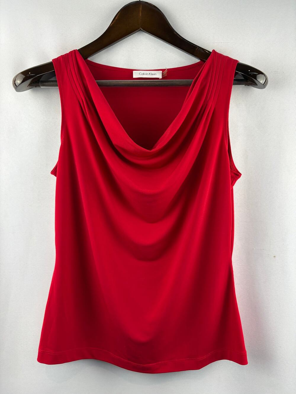 Women’s Calvin Klein Medium Bright Red Sleeveless Blouse